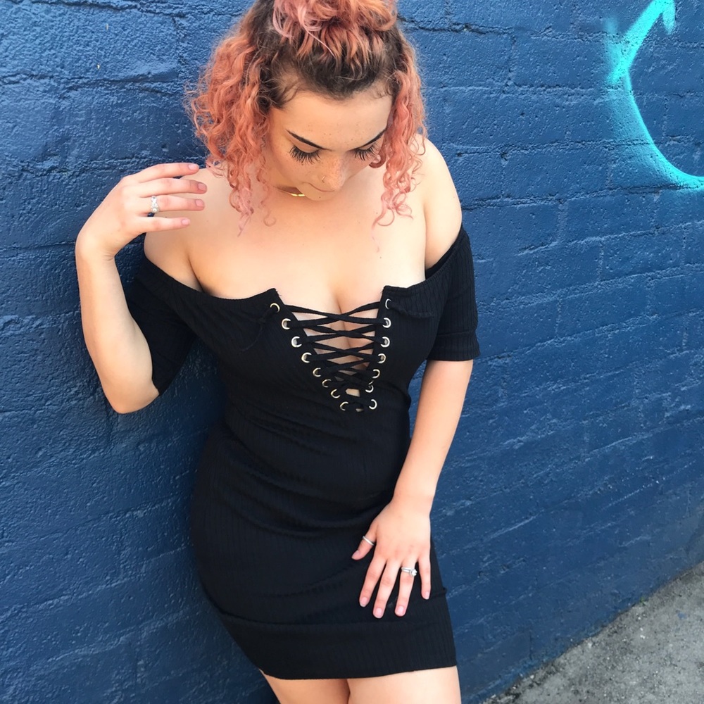 Criss cross cocktail dress